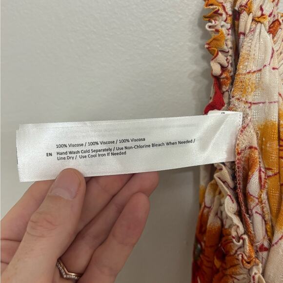 Band of the Free Viscose Floral Maxi Skirt in Warm Floral - Size XS - Picture 6 of 7